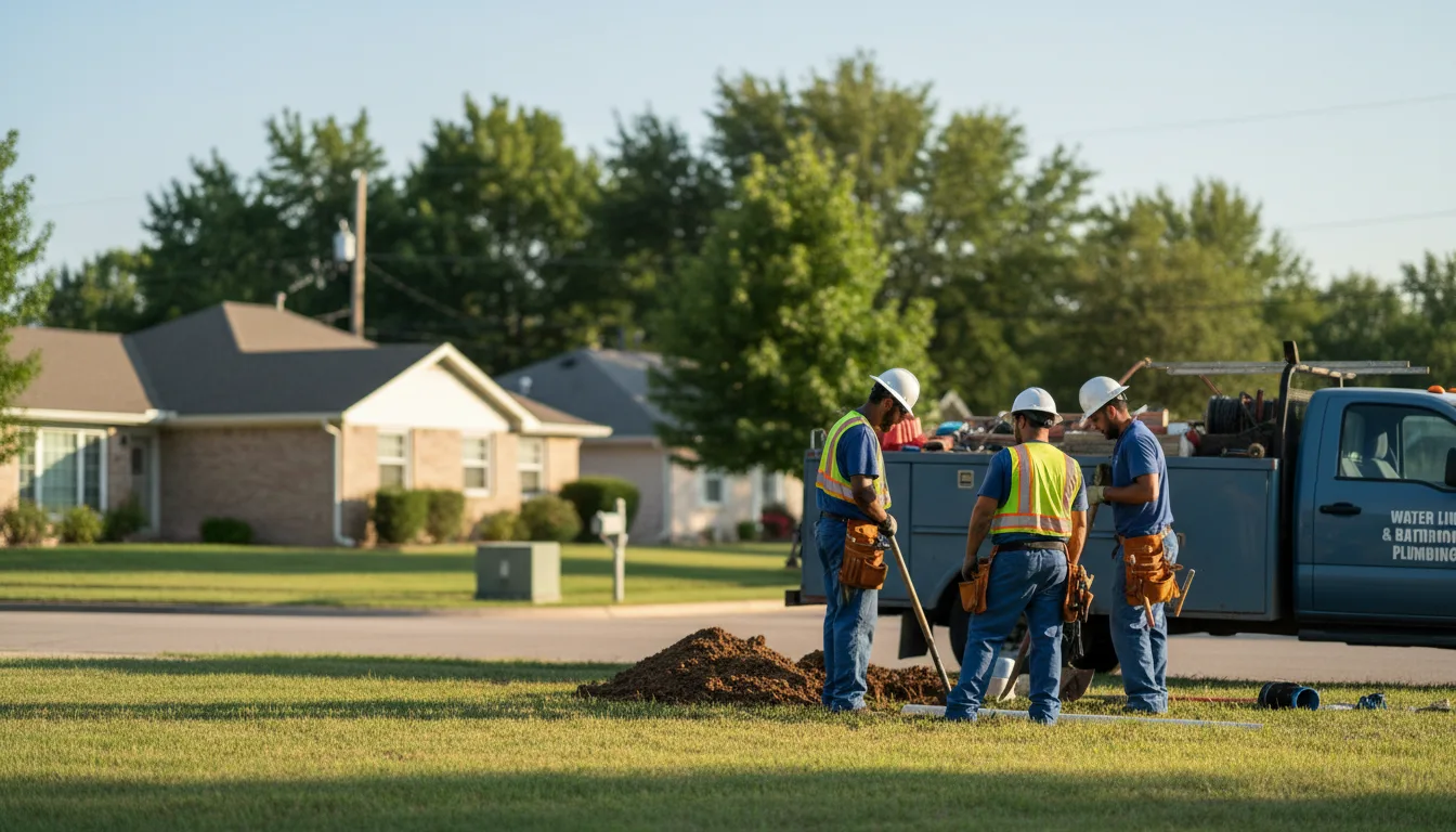 Residential water line and bathroom plumbing service in Spavinaw, OK